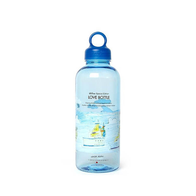 Bình Nước Bisfree In Tranh Hình Cá và Thuyền 700ml - Màu Xanh Biển (Tranh Do Trẻ Em Việt Nam Vẽ) - LocknLock - ABF625 image number null